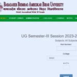 BRABU UG 3rd semester result 2023-27