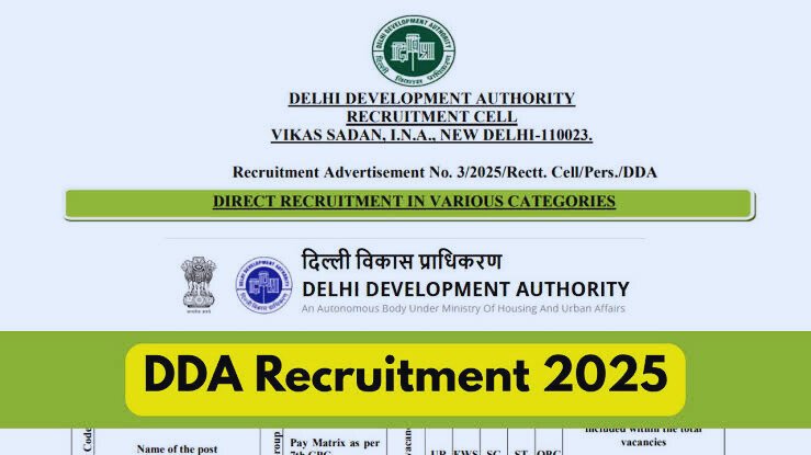 DDA Recruitment 2025