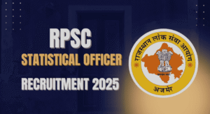 RPSC Statistical Officer Recruitment 2025